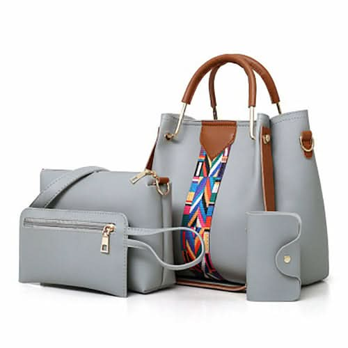 Four-piece Color Contrast Handbags For Women