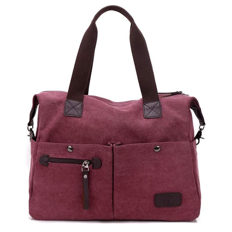 High Quality Solid Color Canvas Handbag For Women