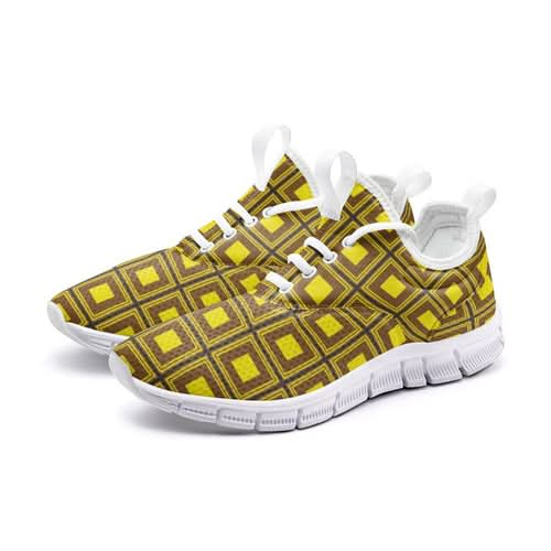 VIPER SHOES STYLE 54TF Abstract Yellow Cube Unisex Lightweight Sneaker