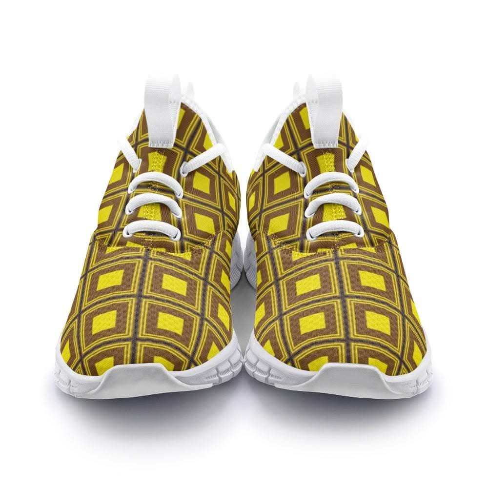 VIPER SHOES STYLE 54TF Abstract Yellow Cube Unisex Lightweight Sneaker