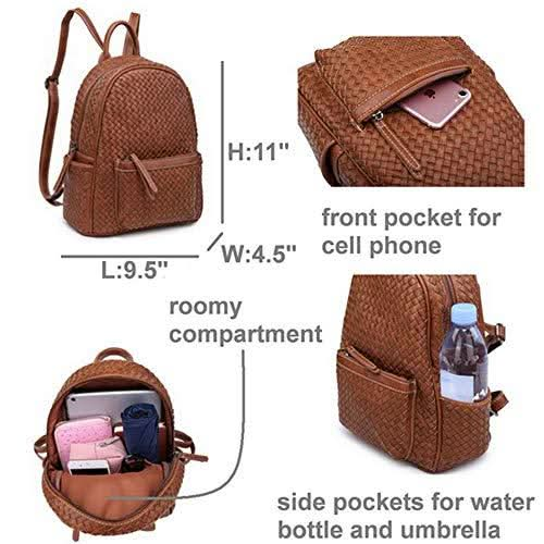 Women Backpack Purse Woven Trendy Stylish