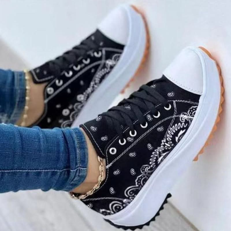 2022 Pattern Canvas Women Sneakers