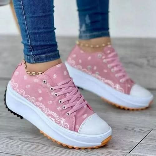 2022 Pattern Canvas Women Sneakers