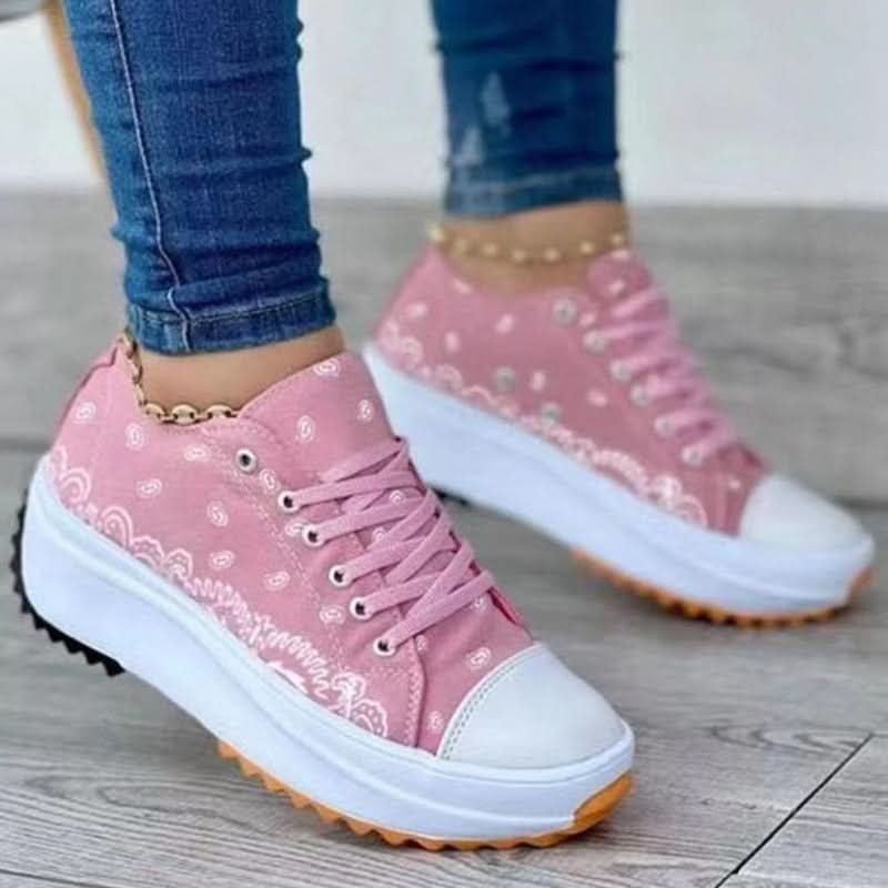 2022 Pattern Canvas Women Sneakers