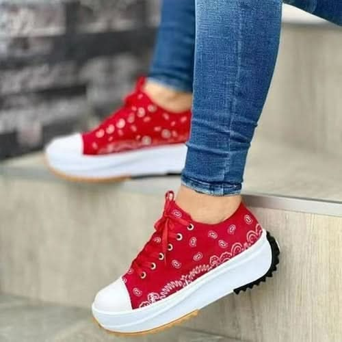 2022 Pattern Canvas Women Sneakers