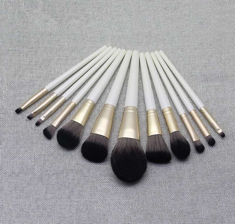 12pcs Poppies Makeup Brushes Set Beginner Foundation Eye Shadow Loose