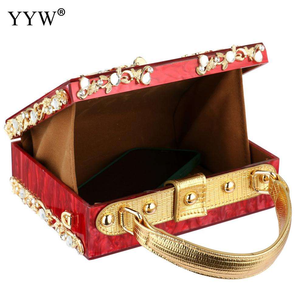 Acrylic Handbags Women 2022 Fashion Flower Shoulder Bags Evening Party