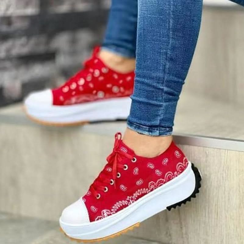 2022 Pattern Canvas Women Sneakers