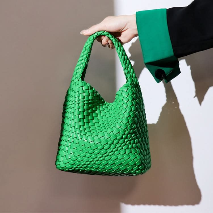 PU Leather Hand-woven Handbag 2 in 1