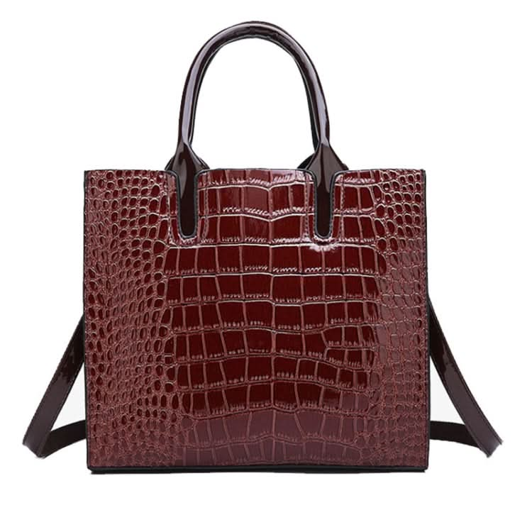 3-in-1 Women Handbag Simple Versatile Crocodile Pattern