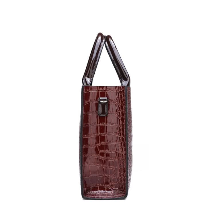 3-in-1 Women Handbag Simple Versatile Crocodile Pattern