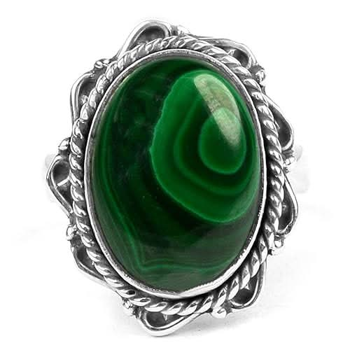 Green Quartz Gemstone Adjustable Ring