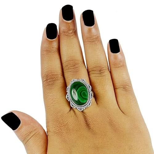 Green Quartz Gemstone Adjustable Ring