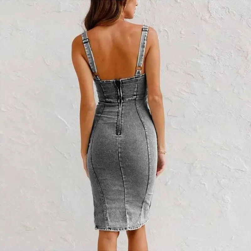 denim dress Fibobus DropShipping 