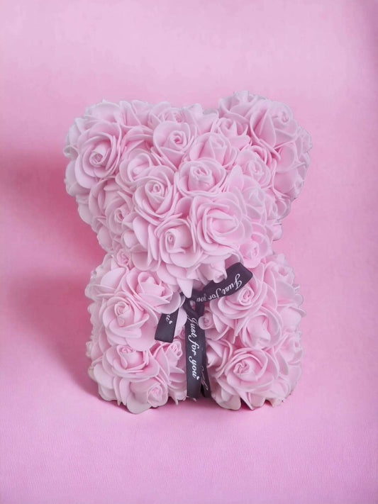 Eternal Love Light Pink Rose Bear - Gift for Valentines Day Gifts Apricot Nemesis 