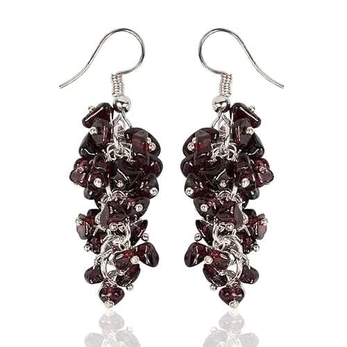 Garnet Natural Chip Beads Earrings for Women,Girls Earrings Amethyst Hector 