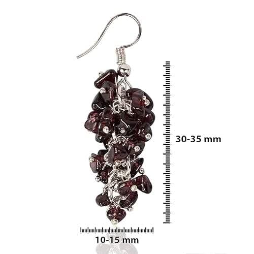 Garnet Natural Chip Beads Earrings for Women,Girls Earrings Amethyst Hector 