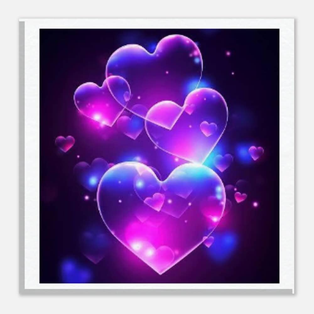 Love is in the Air Floating Hearts Canvas Print - Stunning Wall Art Print Material Gelato 