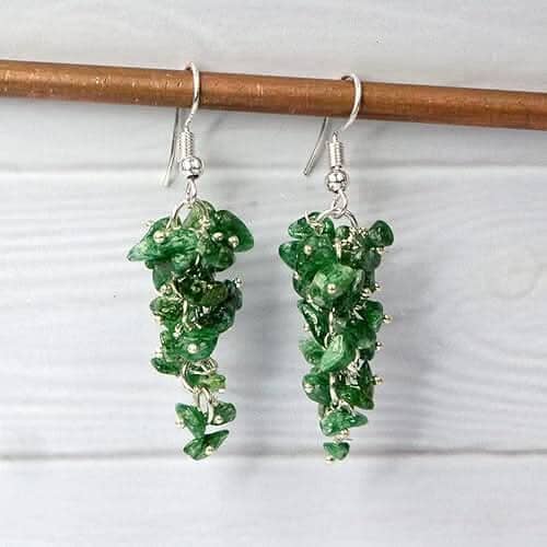 Natural Chip Green Aventurine Crystal Stone Earrings for Girls & Women Earrings Amethyst Hector 