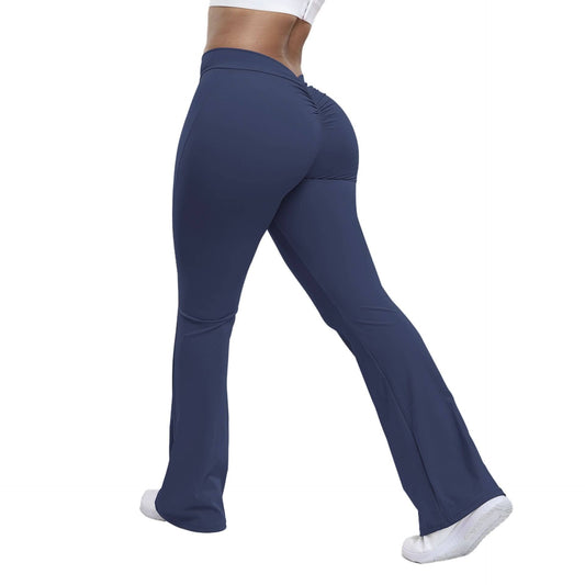 Peach trumpet pants for women are high-waisted, hip-lifting, and designed with a wide-leg fit, perfect for yoga and fitness. eprolo 