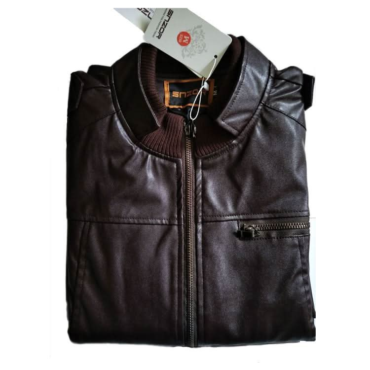 Mens PU Leather Jacket Fashion Coats for Male Business Wear Clothing