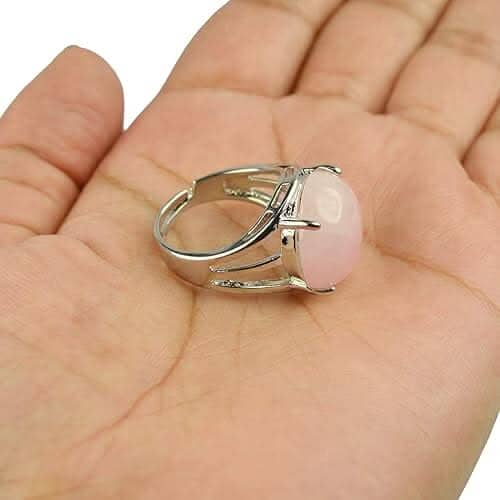 Rose Quartz Gemstone Adjustable Ring Rings Amethyst Hector 