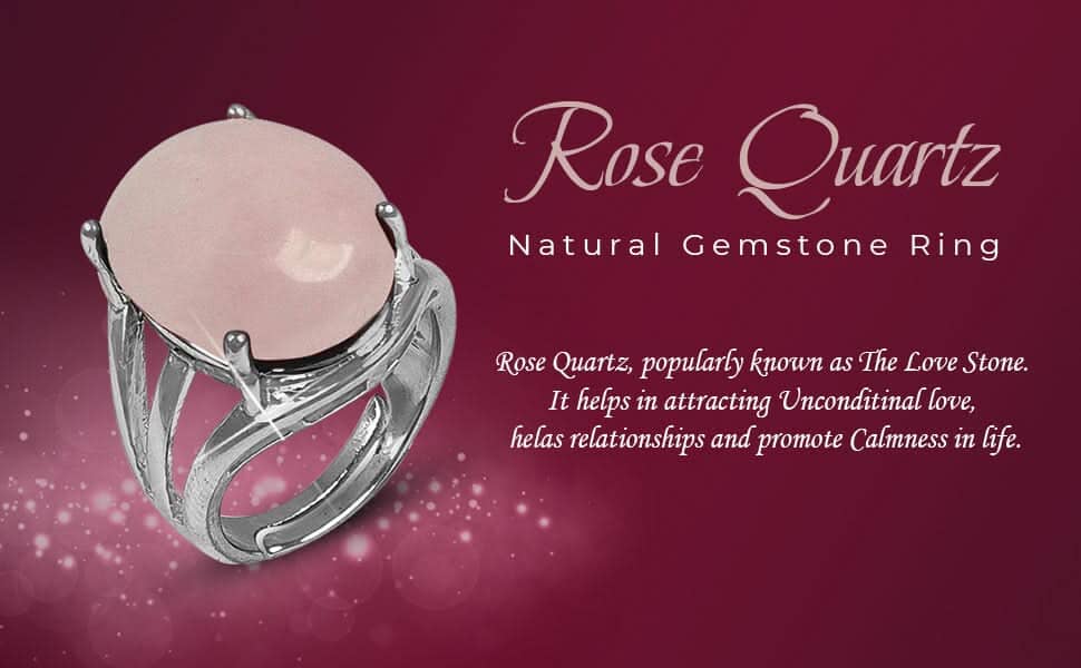 Rose Quartz Gemstone Adjustable Ring Rings Amethyst Hector 