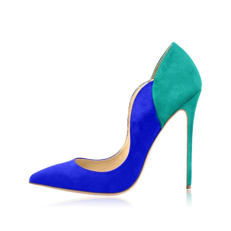 Suede high heels pointed toe eprolo 