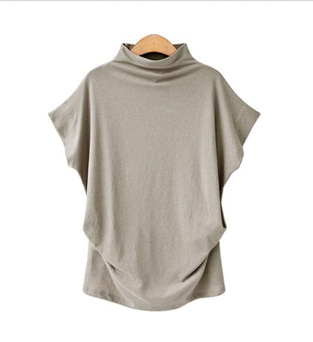 Summer Female Cotton Blouse Women Wholesale Women Blouse Cotton High Quality eprolo Light Gray S 