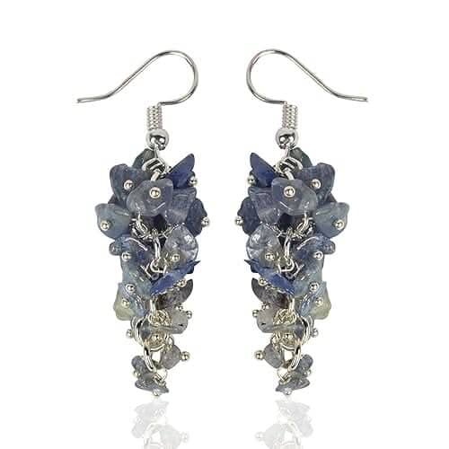 Tanzanite Natural Chip Beads Earrings for Women, Girls Earrings Amethyst Hector 