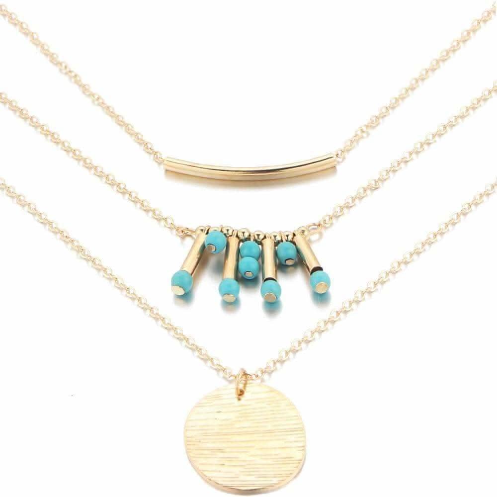 Turquoise Multilayer Necklace Necklaces Jasper 