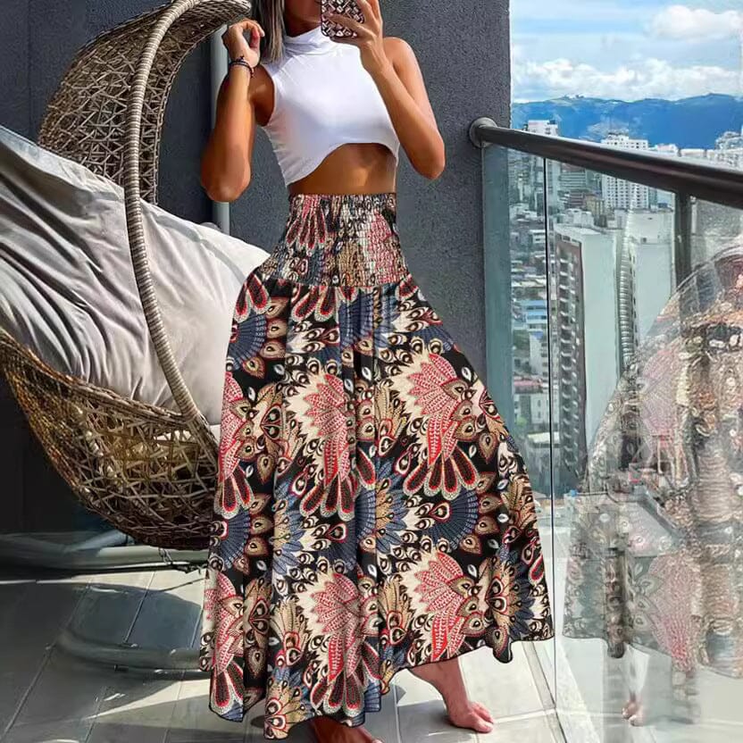 Women's Long Skirt Beach Boho Print Skirts for Women eprolo 