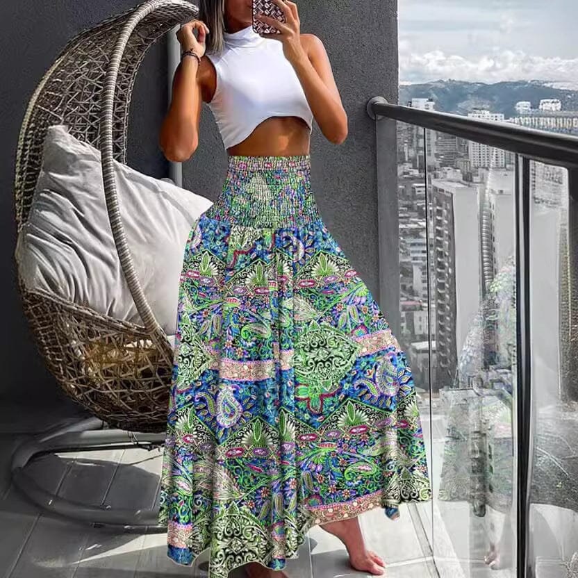 Women's Long Skirt Beach Boho Print Skirts for Women eprolo 