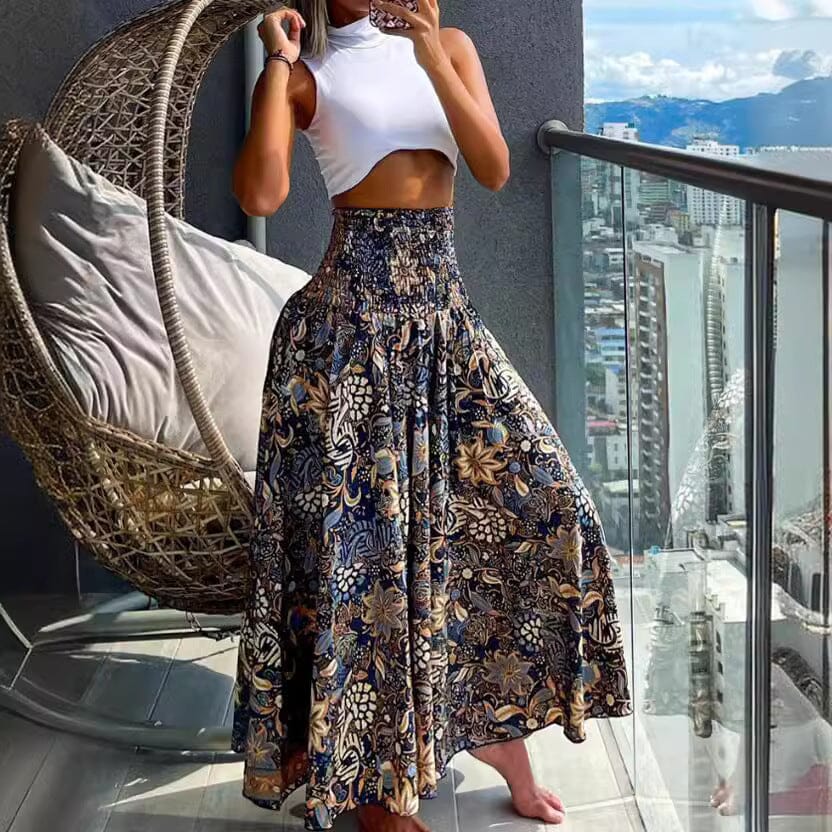 Women's Long Skirt Beach Boho Print Skirts for Women eprolo 