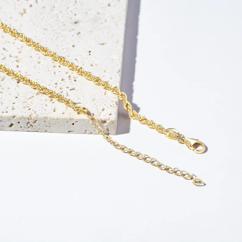 Rope Chain Necklace For Women, Minimalist Jewelry, Teen Girl Jewelry