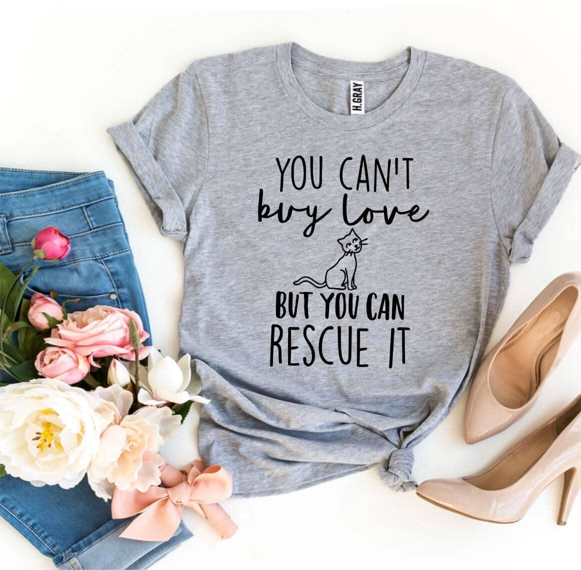 You Can’t Buy Love But You Can Rescue It T-shirt T-shirts Agate 